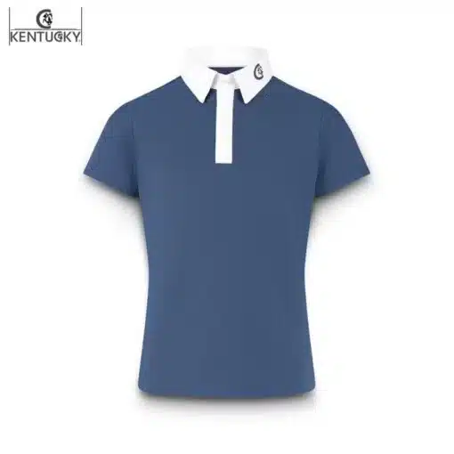 Polo de concours Osaka enfant bleu marine Kentucky Horsewear Sellerie Equinoxe-Shop Fuveau