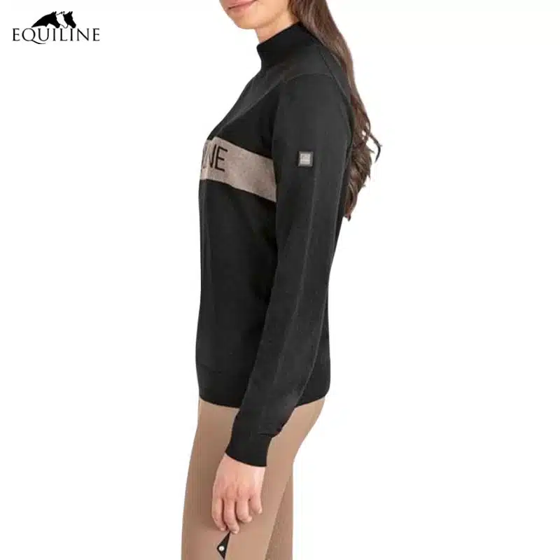 Pullover Equiline noir beige XL Equiline EW022PR09773 Sellerie Equinoxe Shop Fuveau