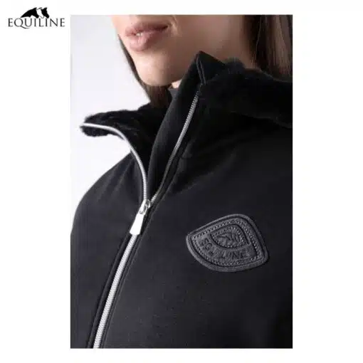 Sweat zippé à capuche Equiline EW324PR09868 Sellerie Equinoxe Fuveau
