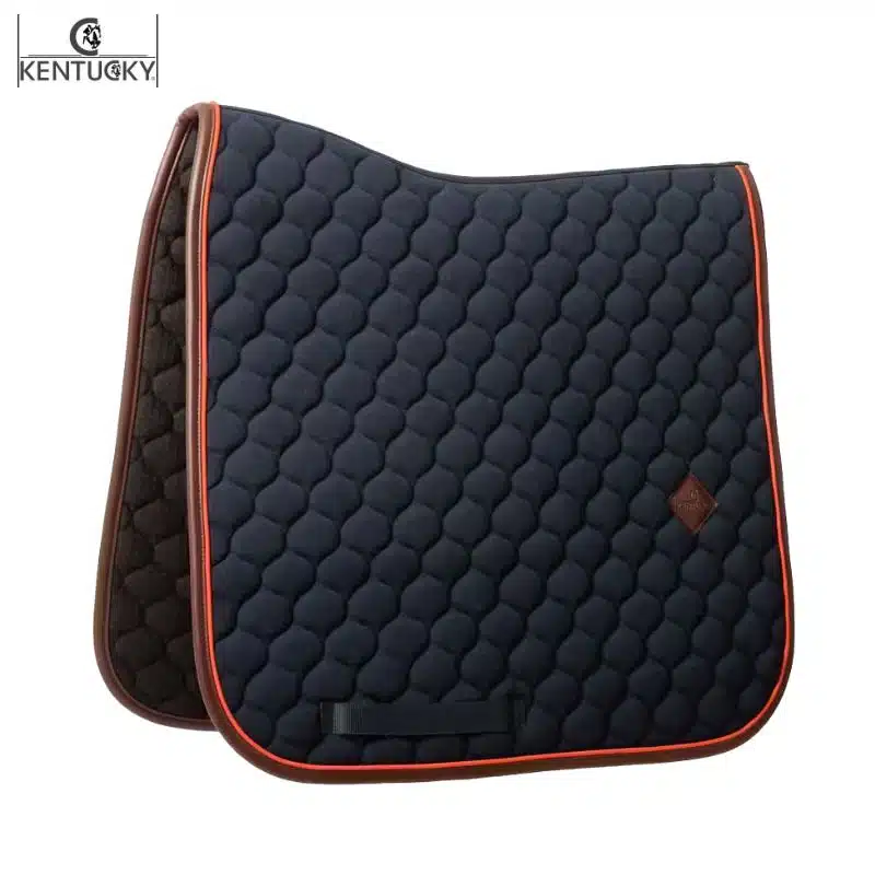Tapis de Selle Onion Quilt Neon Dressage Bleu marine Kentucky Horsewear 42743 Sellerie Equinoxe Fuveau