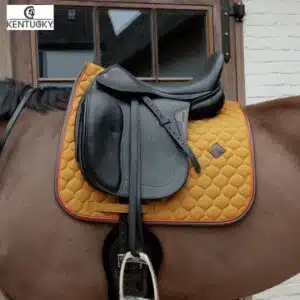 Tapis de Selle Onion Quilt Neon Dressage Kaki Kentucky Horsewear 42743 Sellerie Equinoxe Fuveau