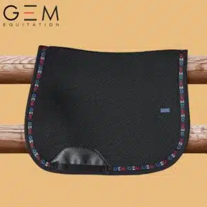 Tapis de selle GEM Mesh Bleu blanc rouge France Spring Summer 2025 Sellerie Equinoxe Shop Fuveau