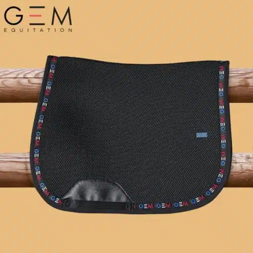 Tapis de selle GEM Mesh Bleu blanc rouge France Spring Summer 2025 Sellerie Equinoxe Shop Fuveau