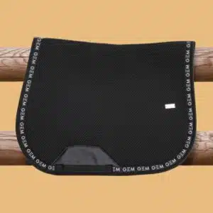 Tapis de selle GEM Mesh Noir Argent Spring Summer 2025 Sellerie Equinoxe Shop Fuveau