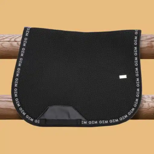 Tapis de selle GEM Mesh Noir Argent Spring Summer 2025 Sellerie Equinoxe Shop Fuveau