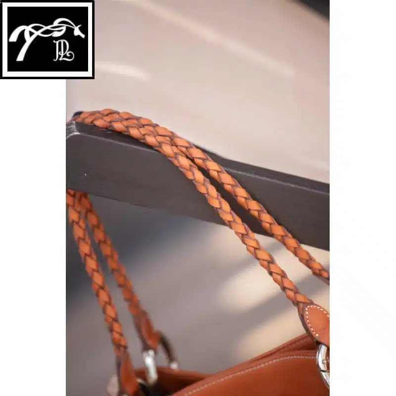 Sac à main Zabel Collection Pénélope cognac tressé SS25 Sellerie Equinoxe Shop Fuveau