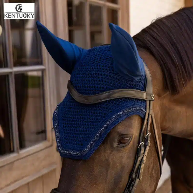 Bonnet anti-mouches Wellington Velvet Mini Pearls Jumping 42752 42753 marine cheval Kentucky Sellerie Equinoxe Shop Fuveau Bonnet anti-mouches Wellington Velvet Mini Pearls Jumping 42752 42753 marine cheval Kentucky Sellerie Equinoxe Shop Fuveau