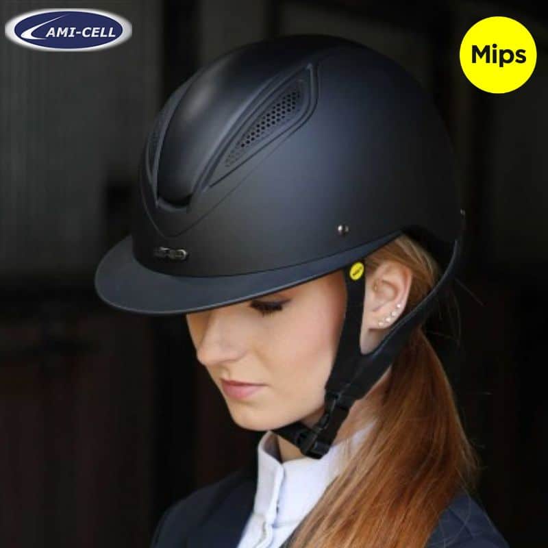 Casque d'équitation Lami Cell Luc MIPS 208032 Visière standard Sellerie Equinoxe Shop