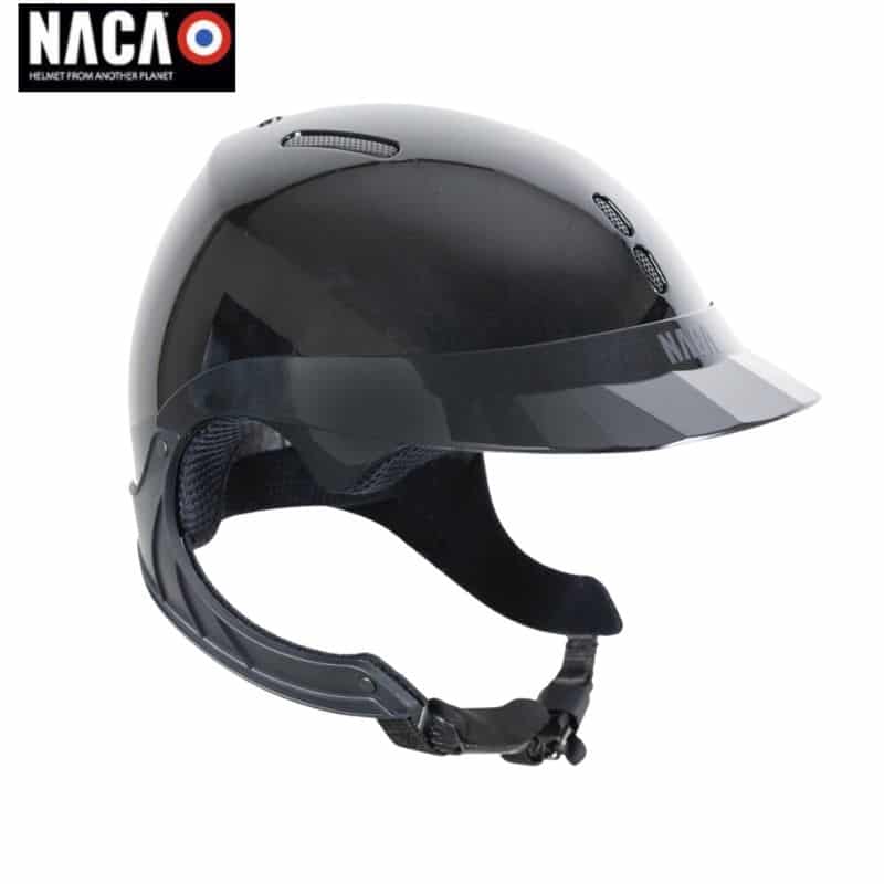 Casque d'équitation NACA GRAVITY TR Noir Glossy brillant Sellerie Equinoxe Shop Fuveau