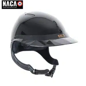Casque d'équitation NACA GRAVITY TR Noir brillant Sellerie Equinoxe Shop Fuveau