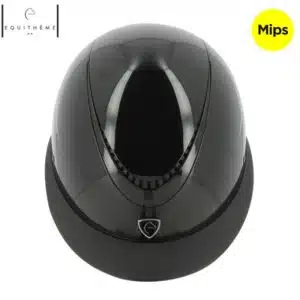 Casque d'équitation Wings NOIR BRILLANT EQUITHÈME 911722 Sellerie Equinoxe Shop Fuveau