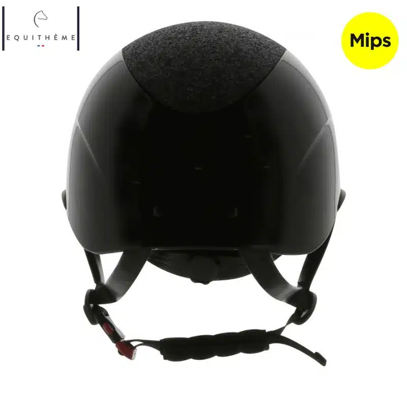 Casque d'équitation Wings NOIR GLOSSY Pailleté EQUITHÈME 911726 Sellerie Equinoxe Shop Fuveau