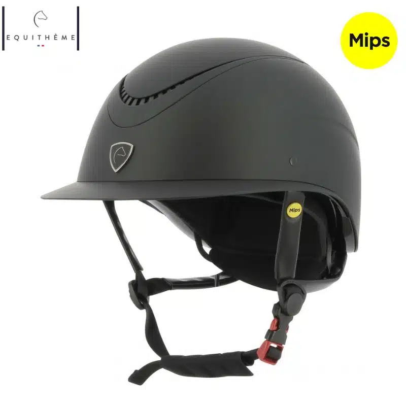 Casque d'équitation Wings NOIR MAT NOIR EQUITHÈME 911713 Sellerie Equinoxe Shop Fuveau