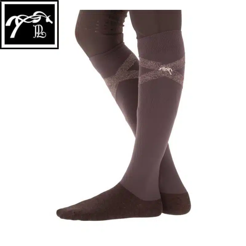 Chaussettes d'équitation Gummy gris PENELOPE COLLECTION SELLERIE EQUINOXE SHOP FUVEAU