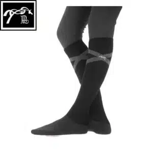 Chaussettes d'équitation Gummy noir PENELOPE COLLECTION SELLERIE EQUINOXE SHOP FUVEAU