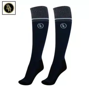 Chaussettes d'équitation Joanne paillettées marine BR 714164 Navy Sellerie Equinoxe Shop