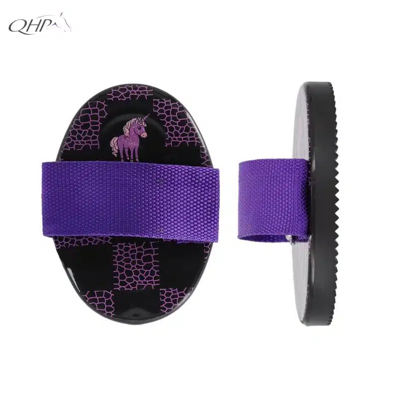 Etrille Lize noir et violet QHP 5600 Sellerie Equinoxe Shop Fuveau