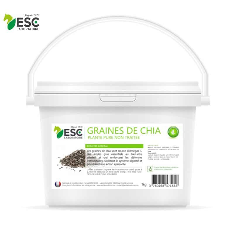 GRAINES DE CHIA cheval ESC LABORATOIRE ESGRCH1 Plantes pures non traitées Sellerie Equinoxe Shop Fuveau