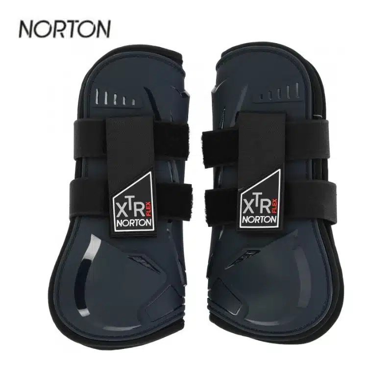 Guêtres NORTON XTR Flex à velcros protège tendons cheval marine 530677 Sellerie Equinoxe Shop Fuveau
