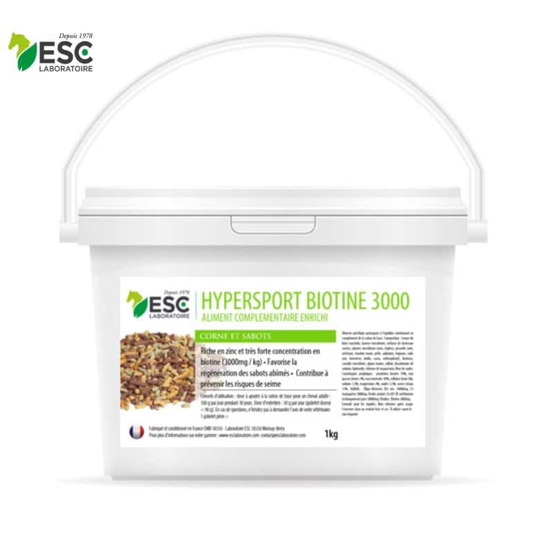 Hypersport Biotine 3000 cornet et sabots cheval ESC LABORATOIRE Sellerie Equinoxe Shop Fuveau