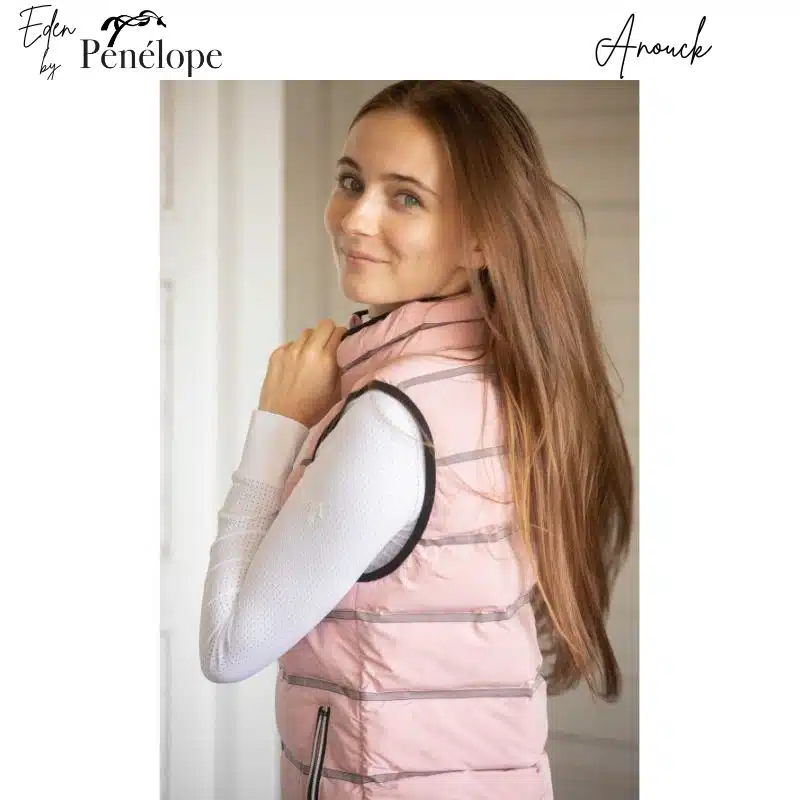 Doudoune d'équitation sans manche Anouck rose 980012 PENELOPE COLLECTION AW25 SELLERIE EQUINOXE SHOP FUVEAU