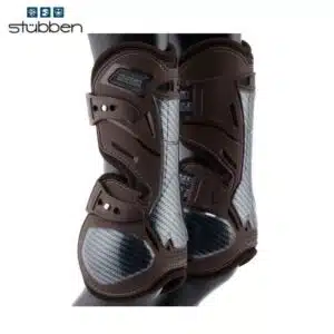 STÜBBEN TENDON BOOTS HYBRID CARBON Guêtres ouvertes flexibles marron cheval Sellerie Equinoxe Shop Fuveau
