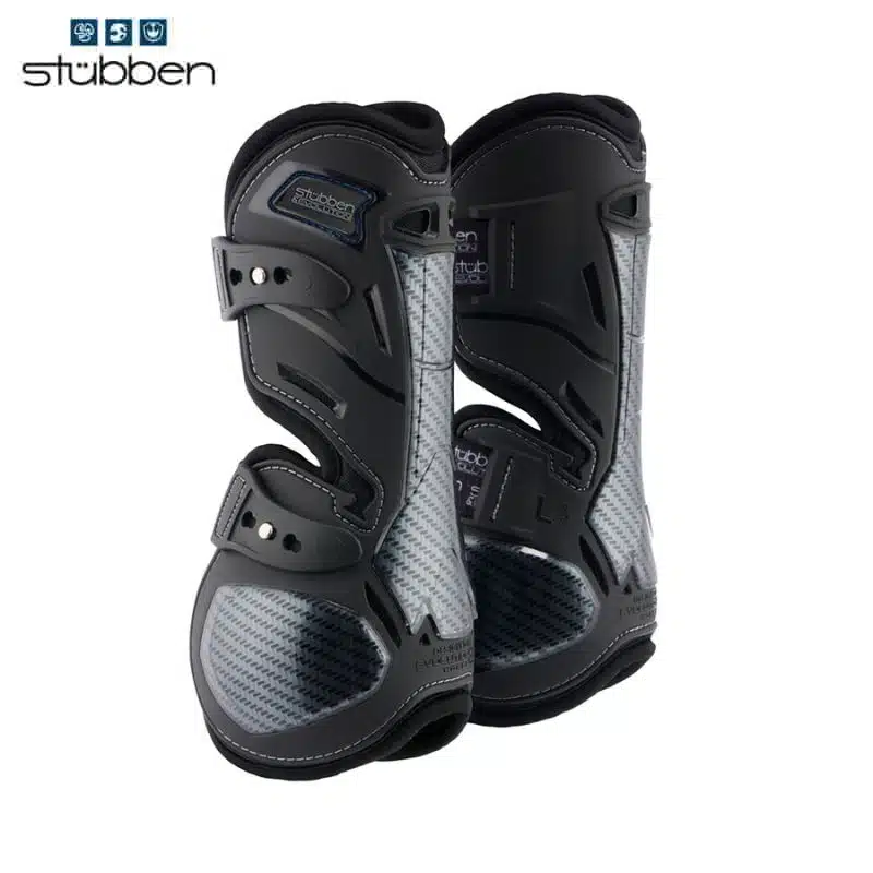 STÜBBEN TENDON BOOTS HYBRID CARBON Guêtres ouvertes flexibles noir cheval Sellerie Equinoxe Shop Fuveau
