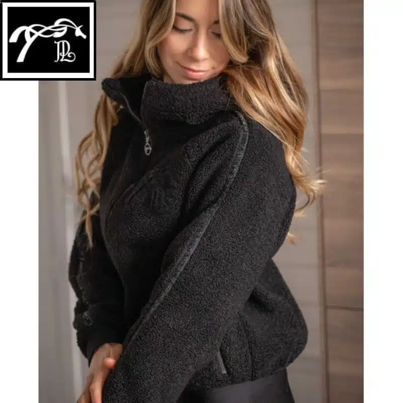 Sweat à capuche Miwi noir 963346 PENELOPE COLLECTION AW25 SELLERIE EQUINOXE SHOP FUVEAU