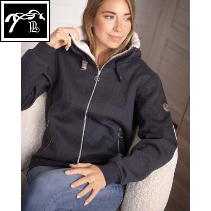 Sweat zippé Laponia marine PENELOPE COLLECTION 963356 AW25 SELLERIE EQUINOXE SHOP FUVEAU