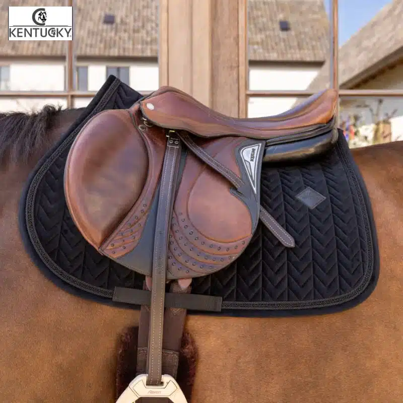 Tapis de Selle Velvet Mini Pearls Jumping 42750-01-SJ noir Kentucky Sellerie Equinoxe Shop Fuveau