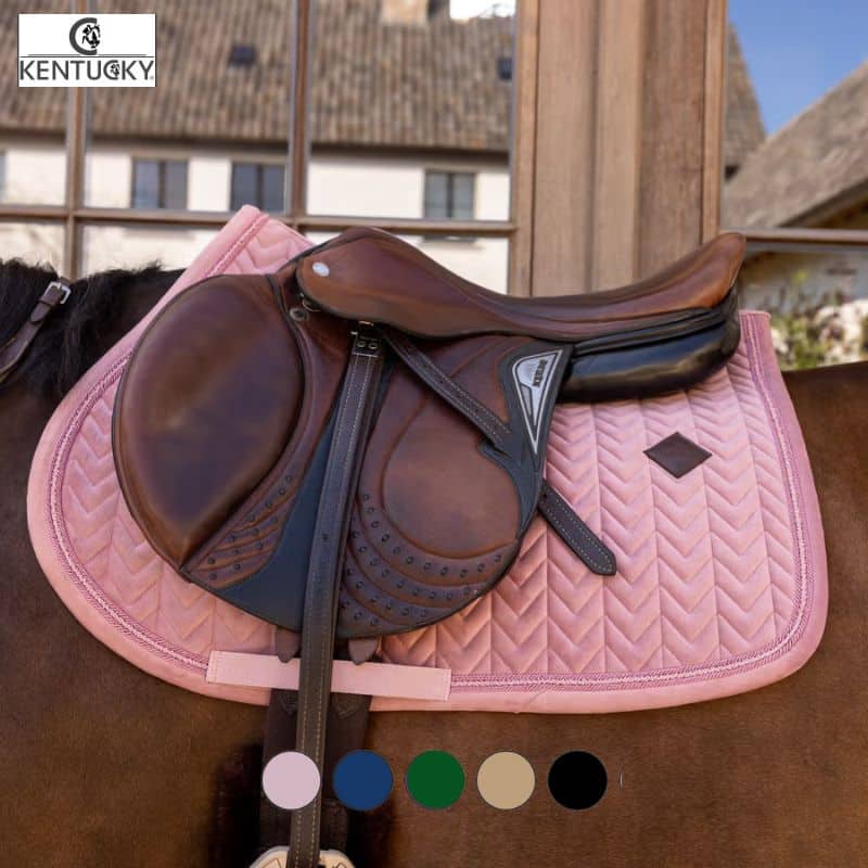 Tapis de Selle Velvet Mini Pearls Jumping 42750-SJ Kentucky Sellerie Equinoxe Shop Fuveau