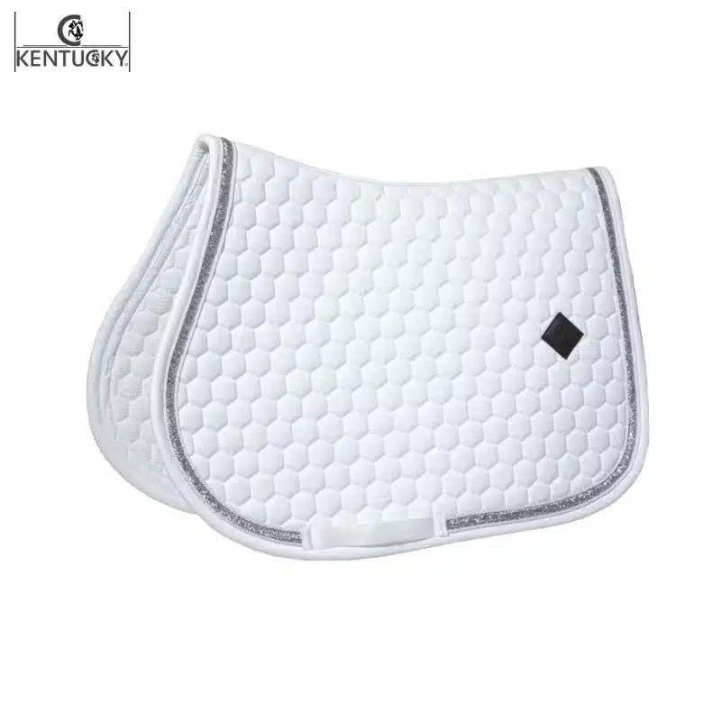 Tapis d'équitation Pad Glitter Band Blanc Argent 42730-42-SJ Kentucky Sellerie equinoxe