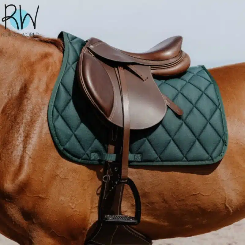 Tapis d'équitation School vert RIDING WORLD Sellerie Equinoxe Shop Fuveau