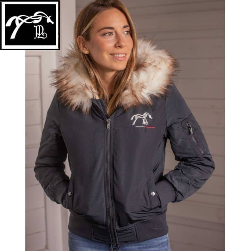 Blouson Lyon marine pailleté PENELOPE COLLECTION 9788001 SELLERIE EQUINOXE SHOP FUVEAU