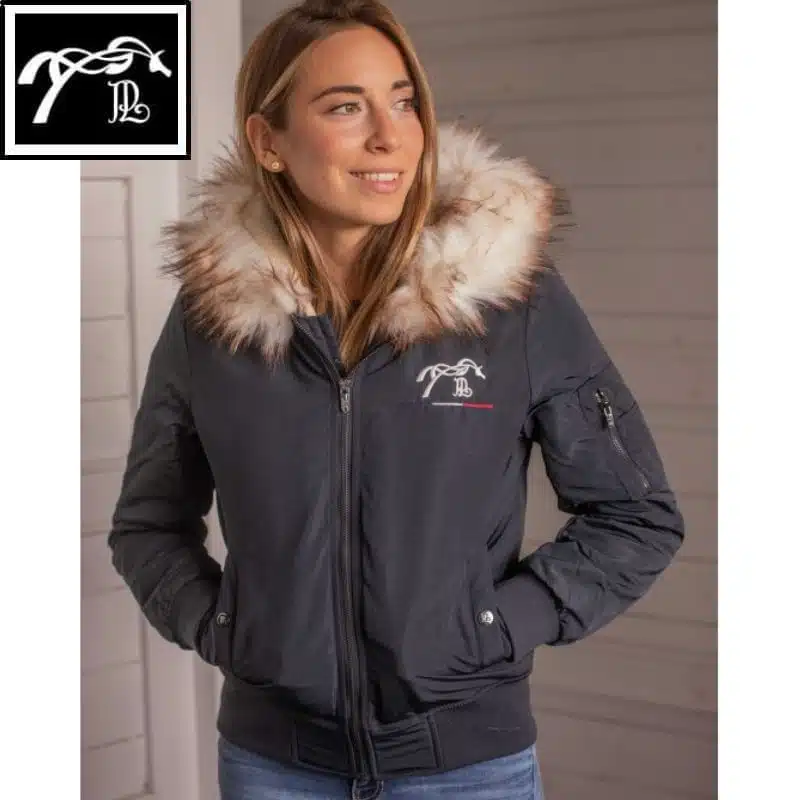 Blouson Lyon marine pailleté PENELOPE COLLECTION 9788001 SELLERIE EQUINOXE SHOP FUVEAU