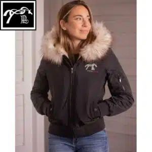 Blouson Lyon noir pailleté PENELOPE COLLECTION 9788001 SELLERIE EQUINOXE SHOP FUVEAU