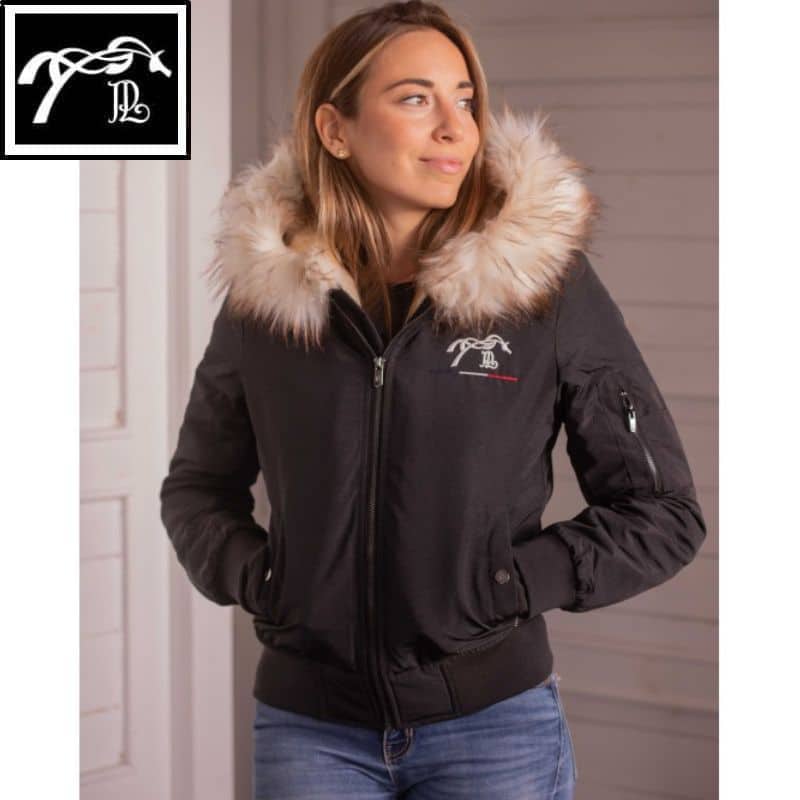 Blouson Lyon noir pailleté PENELOPE COLLECTION 9788001 SELLERIE EQUINOXE SHOP FUVEAU