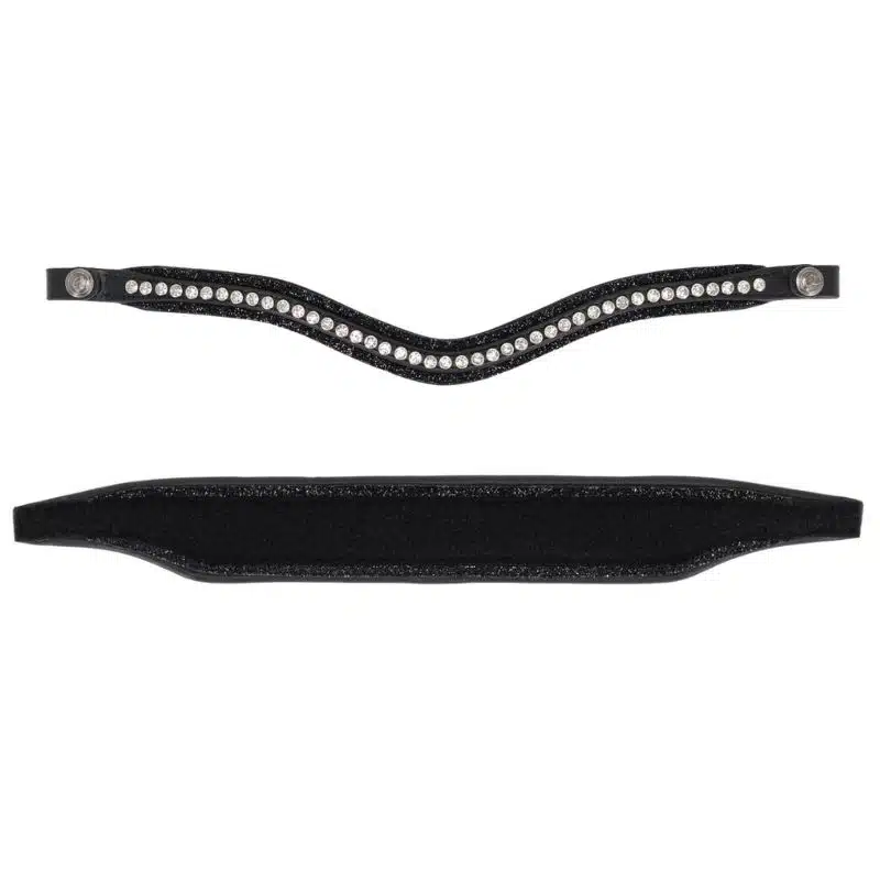 Bridon Skye Strass et paillettes QHP 9115 noir cheval et poney Sellerie Equinoxe Shop Fuveau (2)