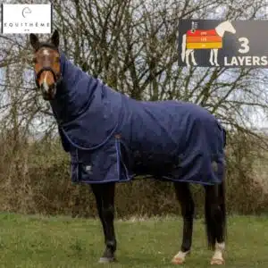 Couverture Classic 3 Layers EQUITHÈME 400587 marine Sellerie Equinoxe Shop Fuveau