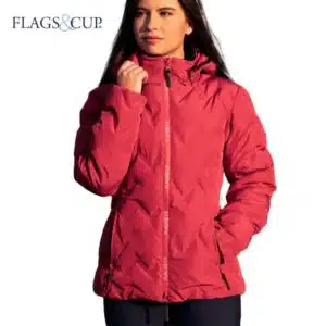 Doudoune Dame Imperméable NAPASOQ Rouge salsa Flags & Cup 905249 Sellerie Equinoxe Shop Fuveau