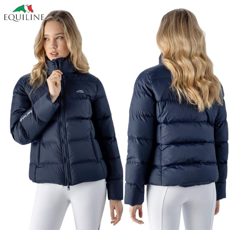 Doudoune d'équitation marine Equiline EQESATEK Sellerie Equinoxe Shop Fuveau