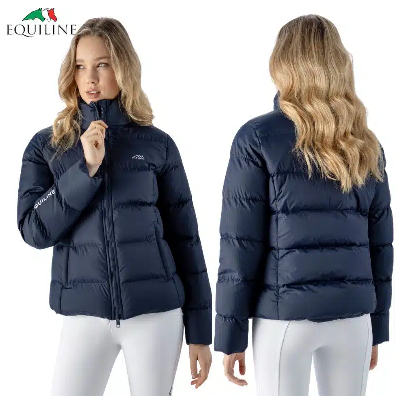 Doudoune d'équitation marine Equiline EQESATEK Sellerie Equinoxe Shop Fuveau