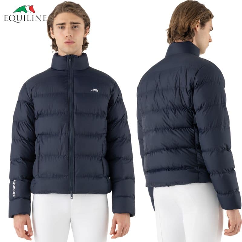 Doudoune matelassée EQRATEK marine Equiline EC018PQ10454 homme Sellerie Equinoxe Shop Fuveau