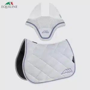 Ensemble Tapis et Bonnet EQCHROMA EC018PB11336 blanc Sellerie Equinoxe Shop Fuveau