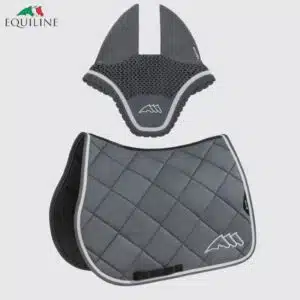 Ensemble Tapis et Bonnet EQCHROMA EC018PB11336 gris Sellerie Equinoxe Shop Fuveau