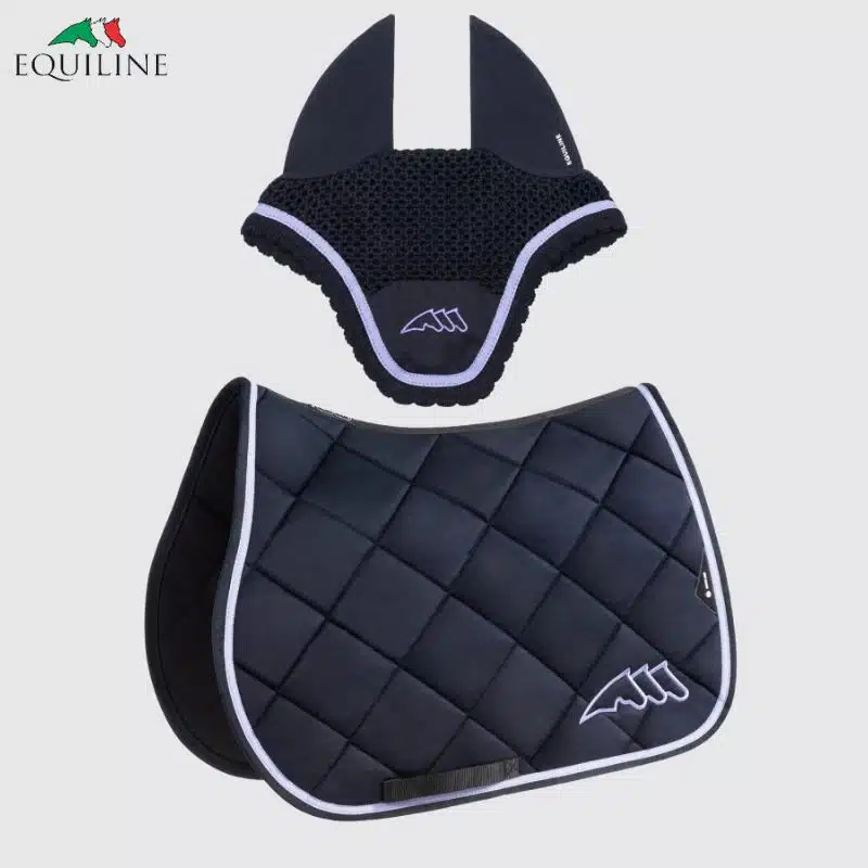 Ensemble Tapis et Bonnet EQCHROMA EC018PB11336 marine Sellerie Equinoxe Shop Fuveau