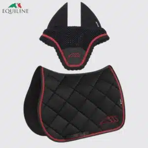 Ensemble Tapis et Bonnet EQCHROMA EC018PB11336 noir Sellerie Equinoxe Shop Fuveau