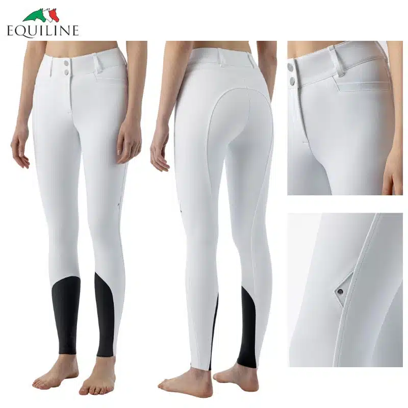 PANTALON CRYSTALEF FULL GRIP BLANC Femme Equiline EC018PN08605 Sellerie Equinoxe Shop Fuveau