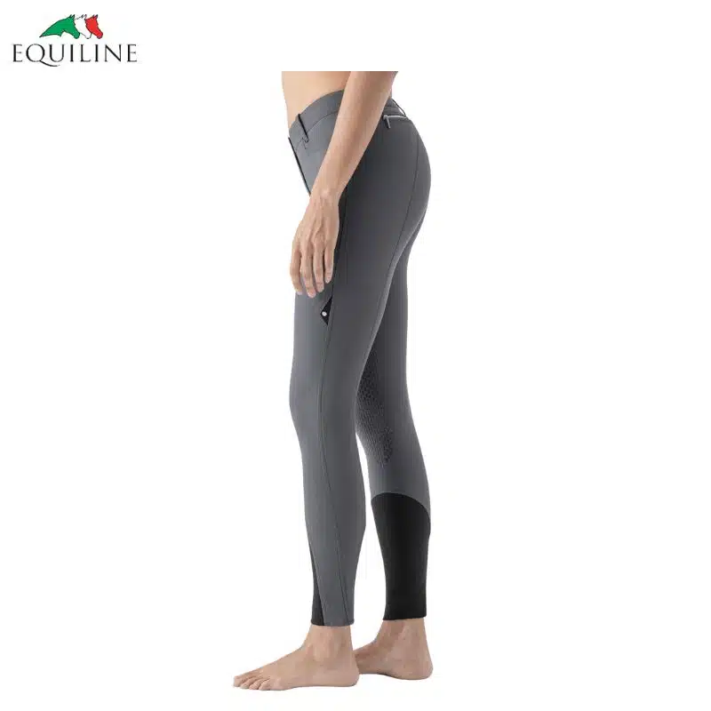 PANTALON GRIP GENOU ASH Femme gris clair Equiline EC018PN08698 Sellerie Equinoxe Shop Fuveau