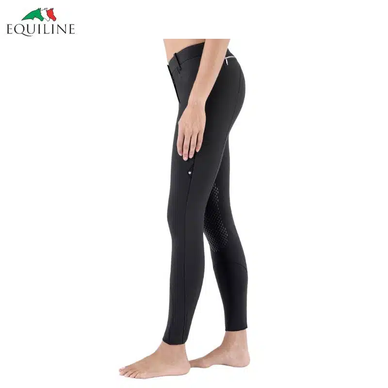 PANTALON GRIP GENOU ASH Femme noir Equiline EC018PN08698 Sellerie Equinoxe Shop Fuveau